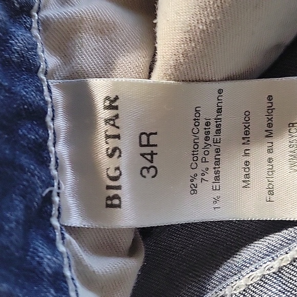 Big Star Denim Jeans 34R - Picture 3 of 8